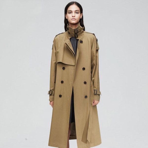 women's trench coats 2021 autumn women coat cotton double breasted with belt long ol chic windbreaker casaco streetwear, Tan;black
women's trench coats 2021 autumn women coat cotton double breasted with belt long ol chic windbreaker casaco streetwear, Tan;black