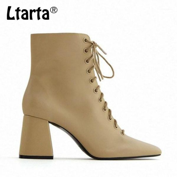 boots ltarta brand women's shoes camel brown lace-up cow leather high heel chunky booties women mid calf khaki boot fch-13101, Black
boots ltarta brand women's shoes camel brown lace-up cow leather high heel chunky booties women mid calf khaki boot fch-13101, Black