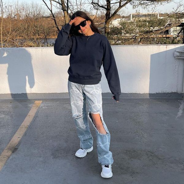 streetwear y2k fashion printed womens straight pants high waist ripped holes jeans trousers for female harajuku summer, Black;white
streetwear y2k fashion printed womens straight pants high waist ripped holes jeans trousers for female harajuku summer, Black;white
