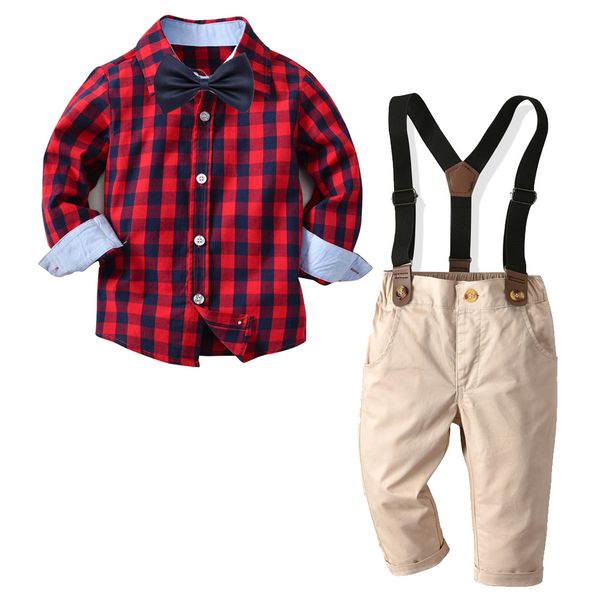 infant kids boys gentleman clothes sets 2pcs 0-5y xmas plaid print long sleeve single breasted shirts pants, White
infant kids boys gentleman clothes sets 2pcs 0-5y xmas plaid print long sleeve single breasted shirts pants, White