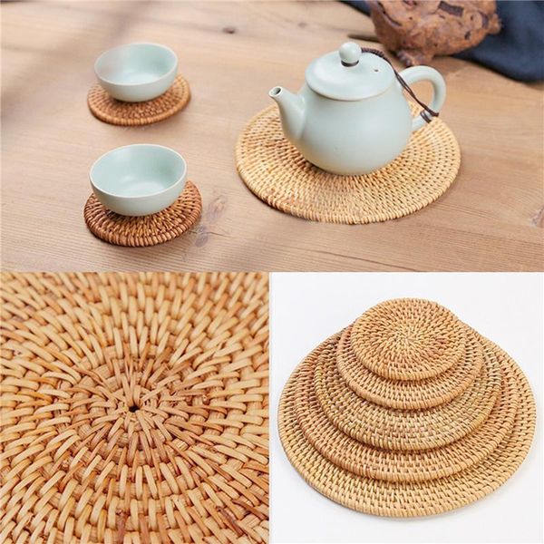 mats & pads round rattan weave coasters bowl pad handmade non-slip placemats table padding cup kitchen decoration accessories
mats & pads round rattan weave coasters bowl pad handmade non-slip placemats table padding cup kitchen decoration accessories