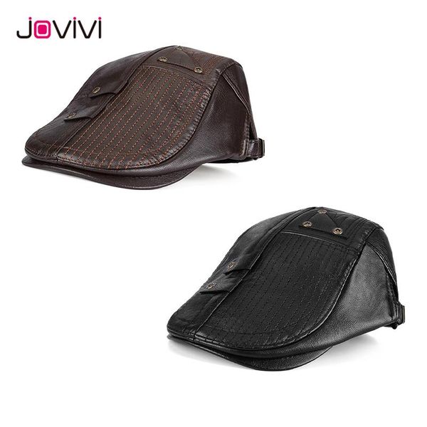 berets jovivi 2021 flat caps men real leather duckbill hats earflaps black casual directors cap male vintage winter driving, Blue;gray
berets jovivi 2021 flat caps men real leather duckbill hats earflaps black casual directors cap male vintage winter driving, Blue;gray