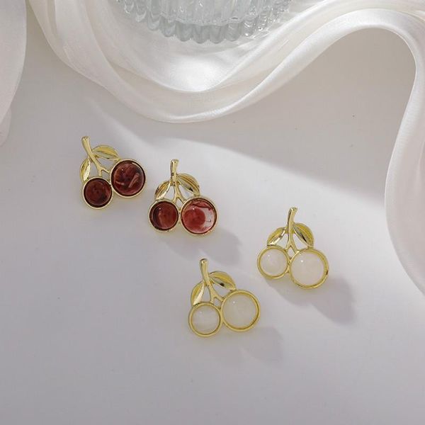 stud 2021 korean style fresh small cute short red cherry earrings fashion temperament versatile sweet women's jewelry, Golden;silver
stud 2021 korean style fresh small cute short red cherry earrings fashion temperament versatile sweet women's jewelry, Golden;silver