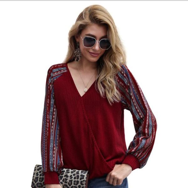women's t-shirt 2021 woman v-neck cotton casual t-shirts floral print patchwork long sleeve femme autumn clothes female frock, White
women's t-shirt 2021 woman v-neck cotton casual t-shirts floral print patchwork long sleeve femme autumn clothes female frock, White