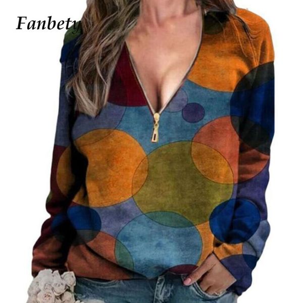 2021 new women vintage dot print blouse shirt spring long sleeve zip v neck ladies pullovers streetwear casual plus size blusa oq3e, White;black
2021 new women vintage dot print blouse shirt spring long sleeve zip v neck ladies pullovers streetwear casual plus size blusa oq3e, White;black