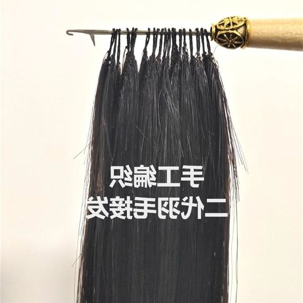 real new second generation double line feather connector small 8d cut long straight hair hand knitting, Black
real new second generation double line feather connector small 8d cut long straight hair hand knitting, Black