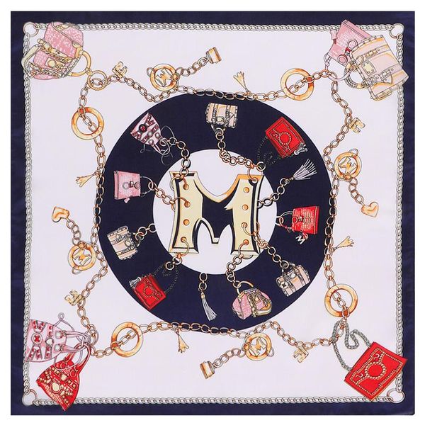 scarves pobing 100% silk scarf woman chain bag print square luxury bandanas small hijab foulards lady tie headband 53x53cm, Blue;gray
scarves pobing 100% silk scarf woman chain bag print square luxury bandanas small hijab foulards lady tie headband 53x53cm, Blue;gray