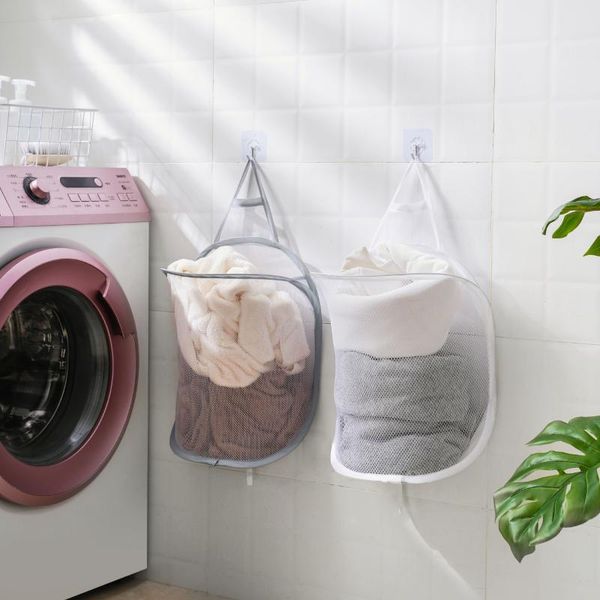 laundry bags foldable dirty basket bathroom mesh bag for bath toys washing underwear sundries storage baskets household organizer
laundry bags foldable dirty basket bathroom mesh bag for bath toys washing underwear sundries storage baskets household organizer