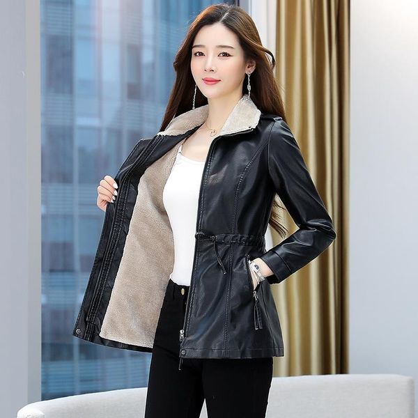 women's leather & faux thick winter pu jacket women coats woman plus size 3xl 4xl 5xl 6xl, Black
women's leather & faux thick winter pu jacket women coats woman plus size 3xl 4xl 5xl 6xl, Black
