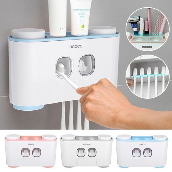 bath accessory set automatic toothpaste dispenser wall mounted dust-proof toothbrush holder with cups multifunction bathroom accessories
bath accessory set automatic toothpaste dispenser wall mounted dust-proof toothbrush holder with cups multifunction bathroom accessories