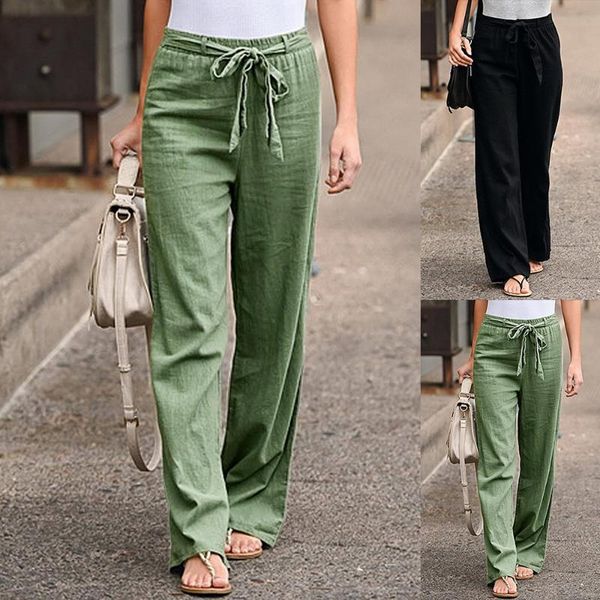 women's pants & capris 2021 casual solid color cotton linen long straight harajuku high waist with belt wide leg trousers, Black;white
women's pants & capris 2021 casual solid color cotton linen long straight harajuku high waist with belt wide leg trousers, Black;white