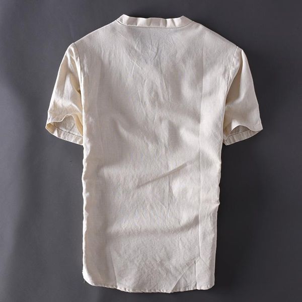 men's casual shirts brand chinese mens short sleeve linen shirt classic summer cotton clothing slim pullover fashion sleeved, White;black
men's casual shirts brand chinese mens short sleeve linen shirt classic summer cotton clothing slim pullover fashion sleeved, White;black