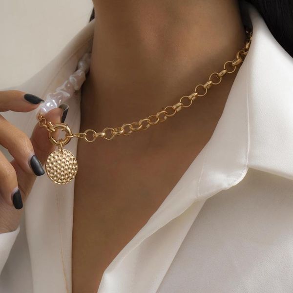 pendant necklaces boho baroque irregular simulated pearl statement necklace 2021 summer vacation coin choker jewelry for women, Silver
pendant necklaces boho baroque irregular simulated pearl statement necklace 2021 summer vacation coin choker jewelry for women, Silver