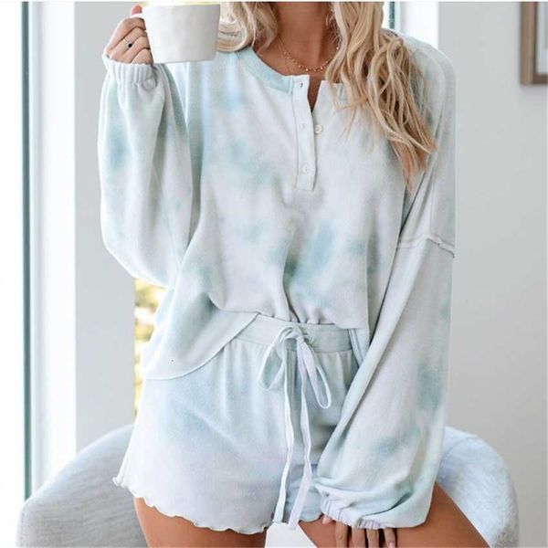 factory5fywsummer 2020 new women's home wear tie 2-piece dye printed long sleeve pajamas, Black;white
factory5fywsummer 2020 new women's home wear tie 2-piece dye printed long sleeve pajamas, Black;white
