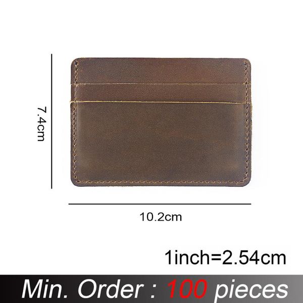 card holders 100 pieces / lot 10.2x7.3cm men credit id vintage design crazy horse leather customized business wallet wholesale, Brown;gray
card holders 100 pieces / lot 10.2x7.3cm men credit id vintage design crazy horse leather customized business wallet wholesale, Brown;gray