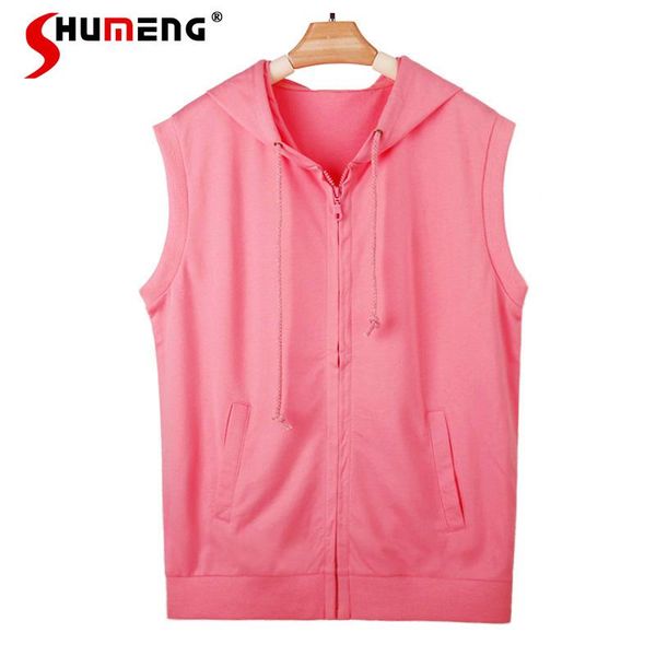 women's vests 2021 autumn pure color cotton thin sweater vest hooded zip cardigan sleeveless sports casual waistcoat for women, Black;white
women's vests 2021 autumn pure color cotton thin sweater vest hooded zip cardigan sleeveless sports casual waistcoat for women, Black;white