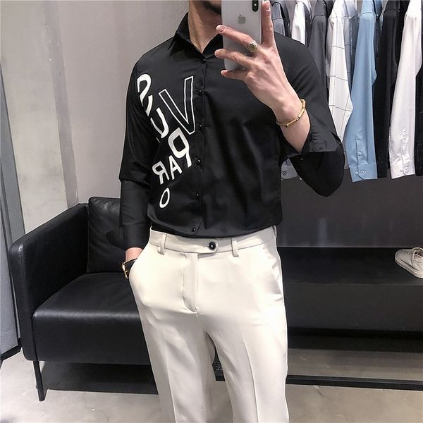 nova new primavera manga longa camisas vestido dos homens branco/preto simples todos match carta imprimir magro ajuste casua d2dl, Black;brown
nova new primavera manga longa camisas vestido dos homens branco/preto simples todos match carta imprimir magro ajuste casua d2dl, Black;brown