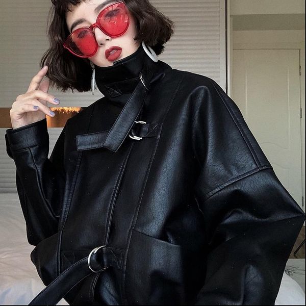 oversize women faux leather jacket batwing sleeve moto biker coat short zipper pu black jacket spring street leather coat py102
oversize women faux leather jacket batwing sleeve moto biker coat short zipper pu black jacket spring street leather coat py102