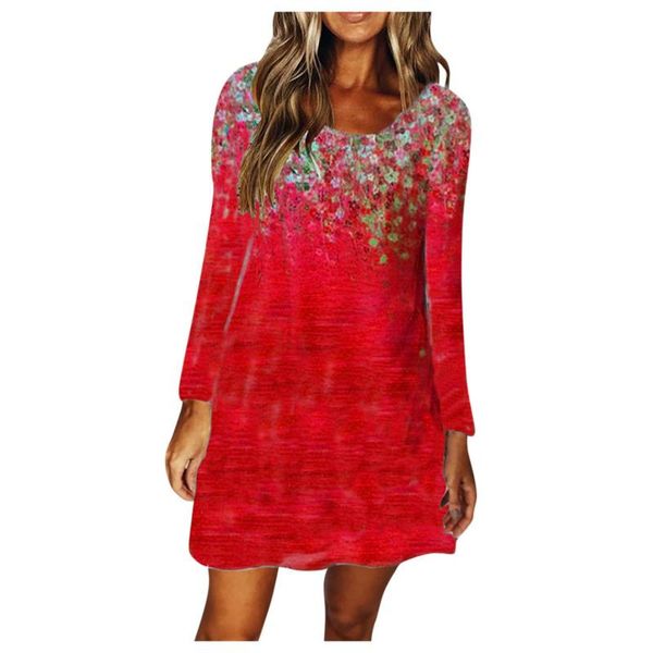 casual dresses sagace women loose elegant fashion flowers print o-neck long sleeve dress ladies clothes robe femme, Black;gray
casual dresses sagace women loose elegant fashion flowers print o-neck long sleeve dress ladies clothes robe femme, Black;gray