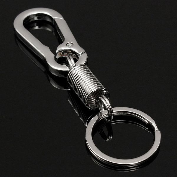 spring key chain stainless steel gourd buckle carabiner keychain waist belt clip anti-lost buckle hanging retractable keyring, Silver
spring key chain stainless steel gourd buckle carabiner keychain waist belt clip anti-lost buckle hanging retractable keyring, Silver