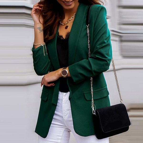 female blazer lady autumn blazers for women solid color long sleeve open front lapel blazer women jacket coat blazer feminino, Gray
female blazer lady autumn blazers for women solid color long sleeve open front lapel blazer women jacket coat blazer feminino, Gray