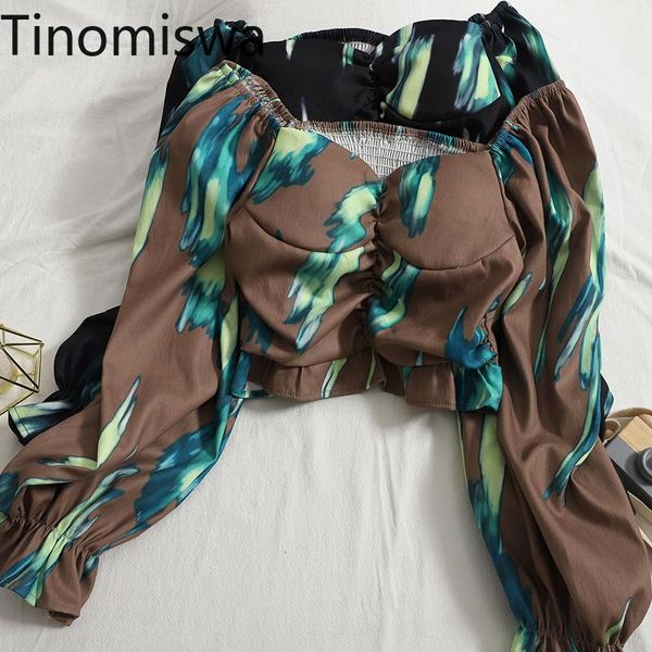women's blouses & shirts tinomiswa ruched cropped korean streetwear long sleeve arrival printed slash neck short blouse female blusas, White
women's blouses & shirts tinomiswa ruched cropped korean streetwear long sleeve arrival printed slash neck short blouse female blusas, White