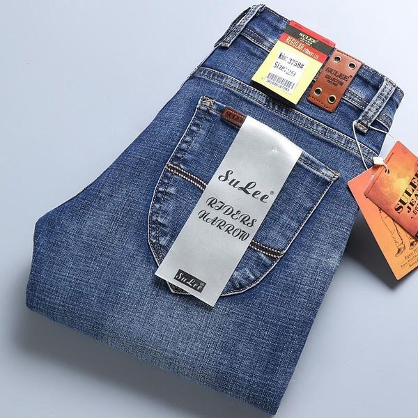 men's jeans shzq sulee brand business stretch slim denim pants men's casual full, Blue
men's jeans shzq sulee brand business stretch slim denim pants men's casual full, Blue
