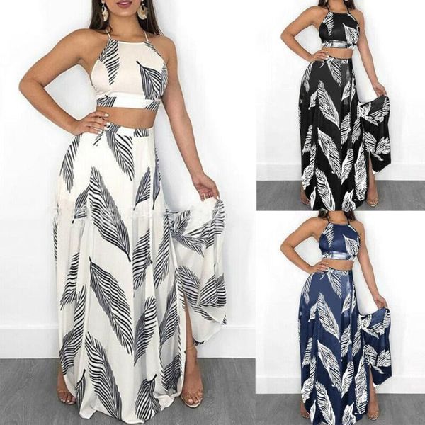 two piece dress 2pc set women summer crop tank+long maxi skirt beach suit outfit print sleeve pieces sets, White
two piece dress 2pc set women summer crop tank+long maxi skirt beach suit outfit print sleeve pieces sets, White