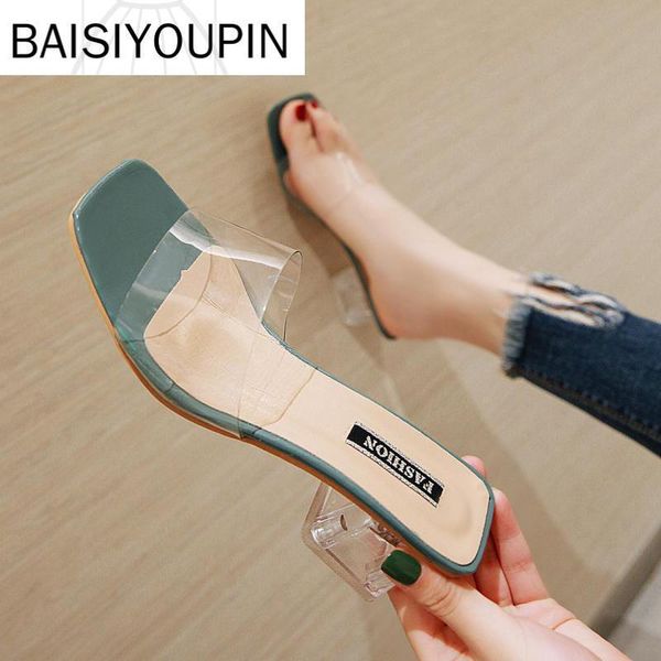 clear summer sandals women shoes women mules slides peep toe transparent square high heels female shoe casual square heel, Black
clear summer sandals women shoes women mules slides peep toe transparent square high heels female shoe casual square heel, Black