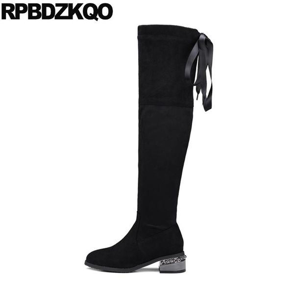 boots 12 44 13 45 casual size 10 42 shoes tall over the knee slim pointed toe big chunky stretch metal thigh high for plus women, Black
boots 12 44 13 45 casual size 10 42 shoes tall over the knee slim pointed toe big chunky stretch metal thigh high for plus women, Black