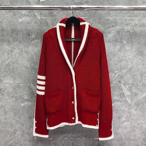 men's sweaters brand 2021 fashion men women slim turn down collar cardigans clothing striped wool red thick winter casual coat, White;black
men's sweaters brand 2021 fashion men women slim turn down collar cardigans clothing striped wool red thick winter casual coat, White;black