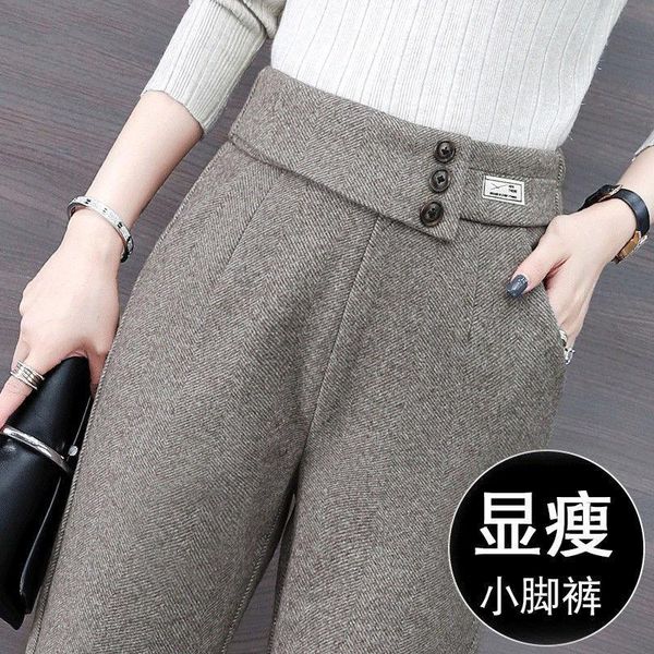 women's pants & capris woolen cloth pencil slim women korean fashion pantalones autumn winter vintage female trousers plus velvet thick, Black;white
women's pants & capris woolen cloth pencil slim women korean fashion pantalones autumn winter vintage female trousers plus velvet thick, Black;white