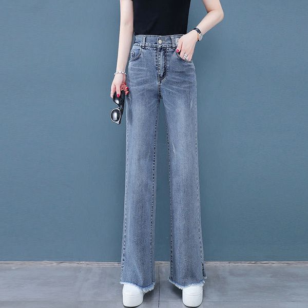 wide leg jeans women's spring and summer 2021 new high waist loose straight tube versatile show thin mops pants trend, Blue
wide leg jeans women's spring and summer 2021 new high waist loose straight tube versatile show thin mops pants trend, Blue