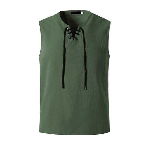 men's casual shirts summer shirt men solid color sleeveless v neck bandage pocket vest oversize tank breathable mens tees, White;black
men's casual shirts summer shirt men solid color sleeveless v neck bandage pocket vest oversize tank breathable mens tees, White;black
