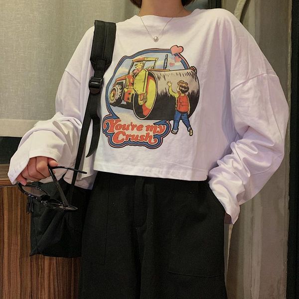 women's t-shirt female loose plus size long sleeve spring autumn 2021 casual cotton t shirt women vintage harajuku tees girls pd030, White
women's t-shirt female loose plus size long sleeve spring autumn 2021 casual cotton t shirt women vintage harajuku tees girls pd030, White