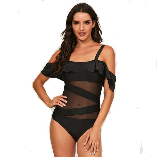 black ruffle off the shoulder women swimwear one piece mesh patchwork swimsuit push up monokini bodysuit retro bathing suit
black ruffle off the shoulder women swimwear one piece mesh patchwork swimsuit push up monokini bodysuit retro bathing suit