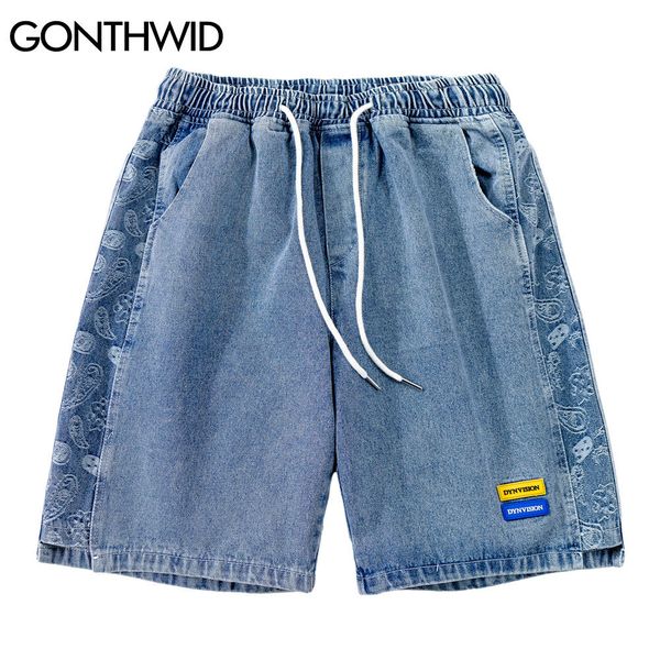 gonthwid denim shorts bandana paisley pattern patchwork short jeans streetwear summer mens harajuku hip hop fashion shorts pants c0325, White;black
gonthwid denim shorts bandana paisley pattern patchwork short jeans streetwear summer mens harajuku hip hop fashion shorts pants c0325, White;black