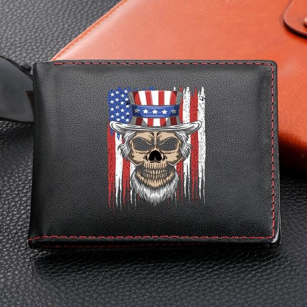 wallets skull in hat black leather pu solid casual wallet male multi cards purse slim holders coin pocket, Red;black
wallets skull in hat black leather pu solid casual wallet male multi cards purse slim holders coin pocket, Red;black