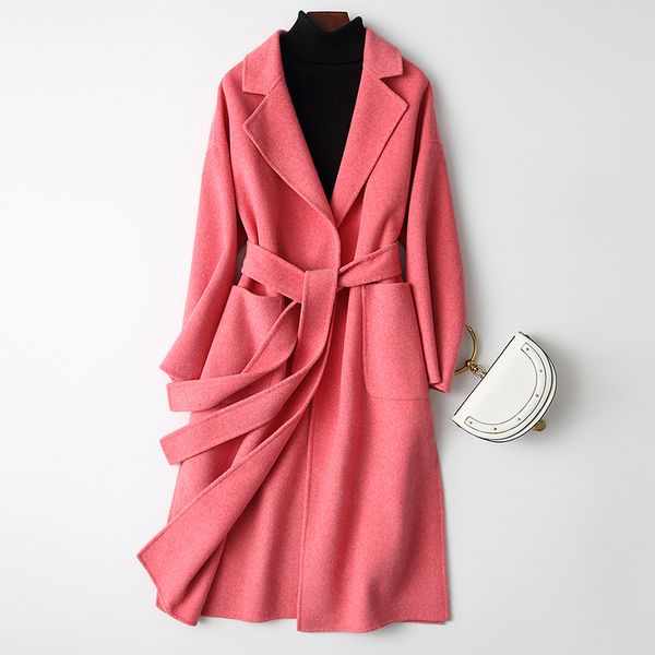 long 100% double-sided wool coat female autumn winter jacket women clothes 2020 alpaca korean woolen jacket coat casaco feminino, Tan;black
long 100% double-sided wool coat female autumn winter jacket women clothes 2020 alpaca korean woolen jacket coat casaco feminino, Tan;black