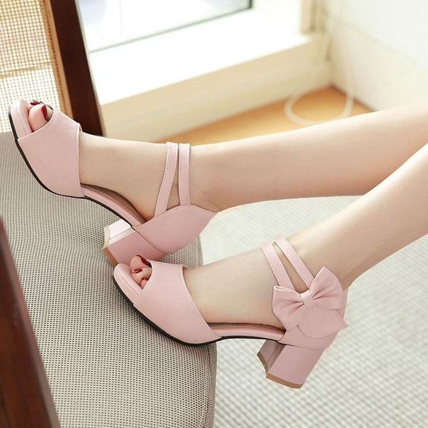 dress shoes women high heel sandals sweet bow thick female student girl women's 32-43, Black
dress shoes women high heel sandals sweet bow thick female student girl women's 32-43, Black