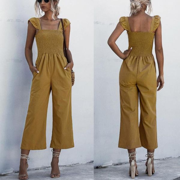 women's jumpsuits & rompers womail jumpsuit women summer sleeveless ruffled yellow romper hight waist beach party wide leg long trouser, Black;white
women's jumpsuits & rompers womail jumpsuit women summer sleeveless ruffled yellow romper hight waist beach party wide leg long trouser, Black;white