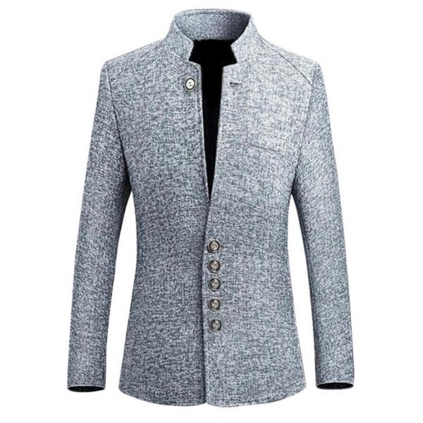 men's suits & blazers fashion solid color long sleeve stand collar suit jacket slim single-breasted coats business male casual, White;black
men's suits & blazers fashion solid color long sleeve stand collar suit jacket slim single-breasted coats business male casual, White;black