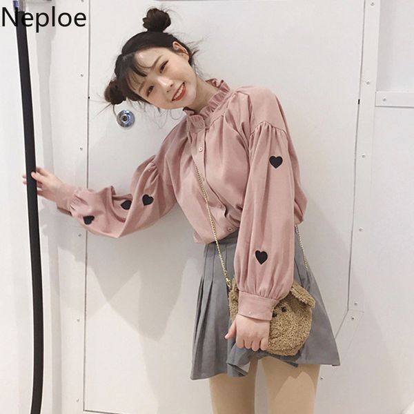 neploe spring autumn blouse women korean chic ruffled collar blusa long sleeve shirt heart print camisas mujer 46216 210225, White
neploe spring autumn blouse women korean chic ruffled collar blusa long sleeve shirt heart print camisas mujer 46216 210225, White