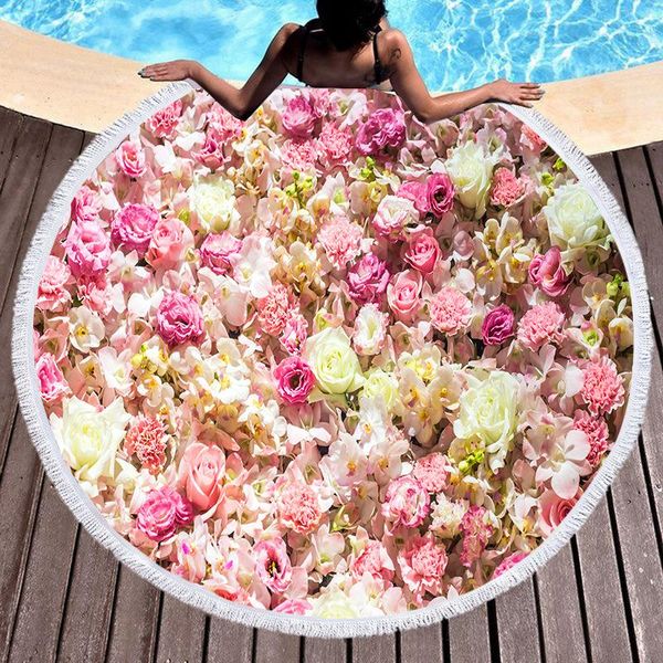 yoga mats sports and leisure goods digital printing round beach towel fringed seaside cloak flowers swimming bath
yoga mats sports and leisure goods digital printing round beach towel fringed seaside cloak flowers swimming bath