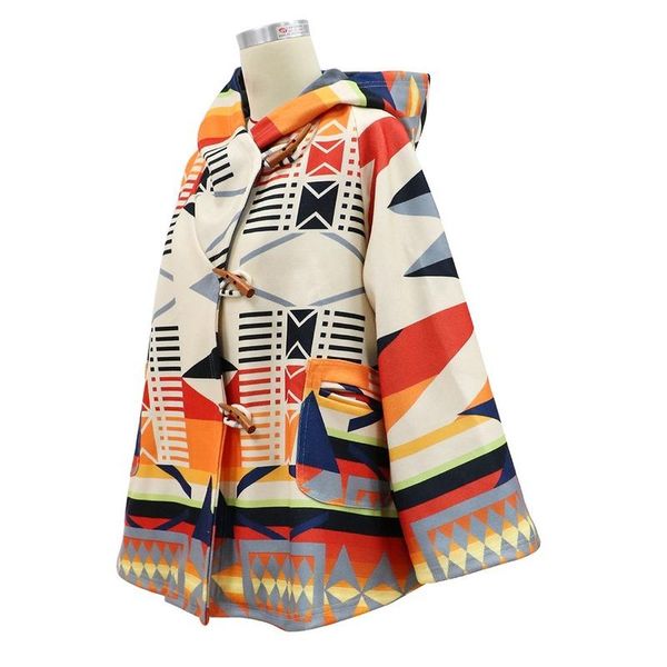 women's wool & blends 2021 lady single row horn button loose winter jacket pocket office fashion geometric print retro long-sleeved hoo, Black
women's wool & blends 2021 lady single row horn button loose winter jacket pocket office fashion geometric print retro long-sleeved hoo, Black