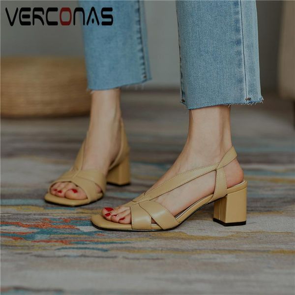 verconas spring summer women sandals hollow genuine leather thick heels pumps fashion concise casual shoes woman new arrival, Black
verconas spring summer women sandals hollow genuine leather thick heels pumps fashion concise casual shoes woman new arrival, Black