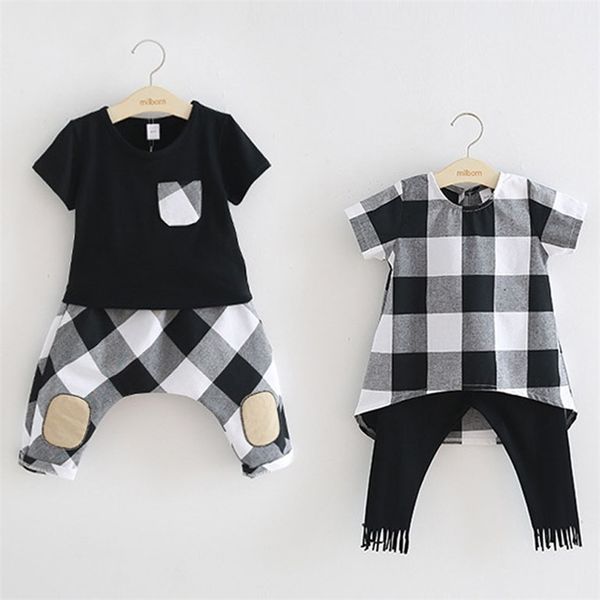 kids clothing for brother sister clothes summer baby girl casual shorts 2pcs suit boy set 210528, White
kids clothing for brother sister clothes summer baby girl casual shorts 2pcs suit boy set 210528, White