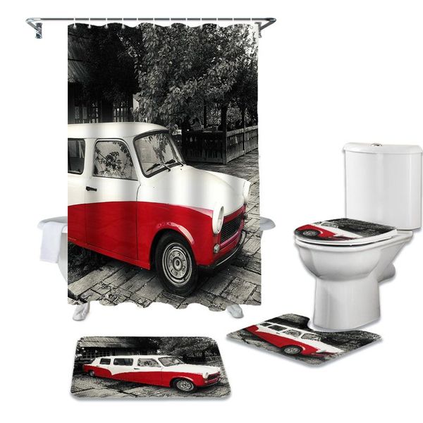 parked red and white retro cars bathroom non-slip mat set waterproof shower curtain set rug lid toilet cover bath mat rugs
parked red and white retro cars bathroom non-slip mat set waterproof shower curtain set rug lid toilet cover bath mat rugs