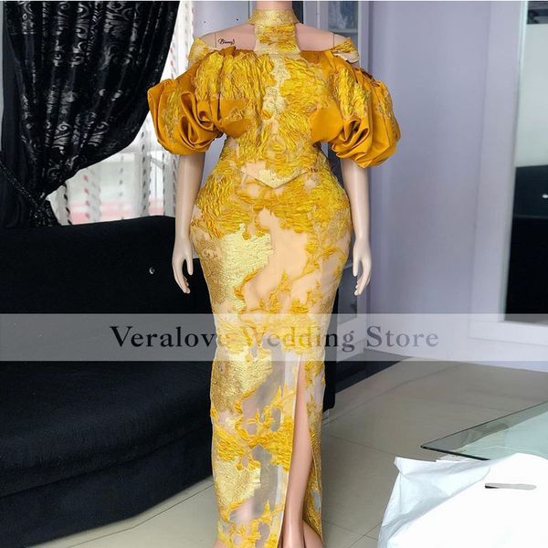 yellow aso ebi african evening dress mermaid full lace halter neck long prom gowns robe de soiree, Black
yellow aso ebi african evening dress mermaid full lace halter neck long prom gowns robe de soiree, Black