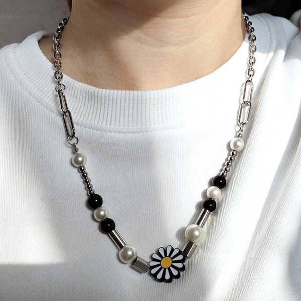 chains original niche personality ins sun flower street pearl sweater chain trend black hip-hop daisy stitching necklace, Silver
chains original niche personality ins sun flower street pearl sweater chain trend black hip-hop daisy stitching necklace, Silver